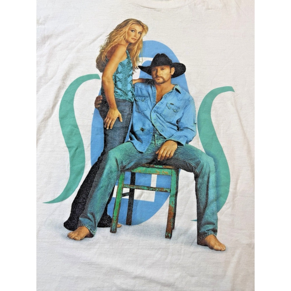 Vintage Tim McGraw & Faith Hill Soul to Soul Tour 2000s 90s Concert Tickets Sz L